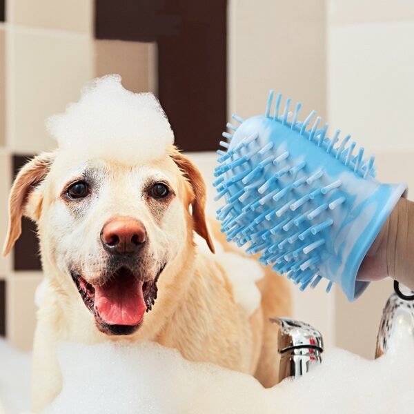 2 In 1 Dog Paw Cleaner Cup Soft Pet Dog Foot Cleaning Washer Brush Cup Portable Pet Foot Washer Paw Clean Brush Foot Cleaning Bucket Pet Products - Image 2