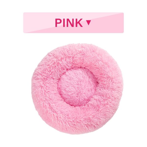 Fluffy Donut Dog Bed  Warm Soft Long Plush Pet Cushion Dog House Cat  Bed Washable Pet Sofa Mat Calming Samll Large Dog Beds - Image 9