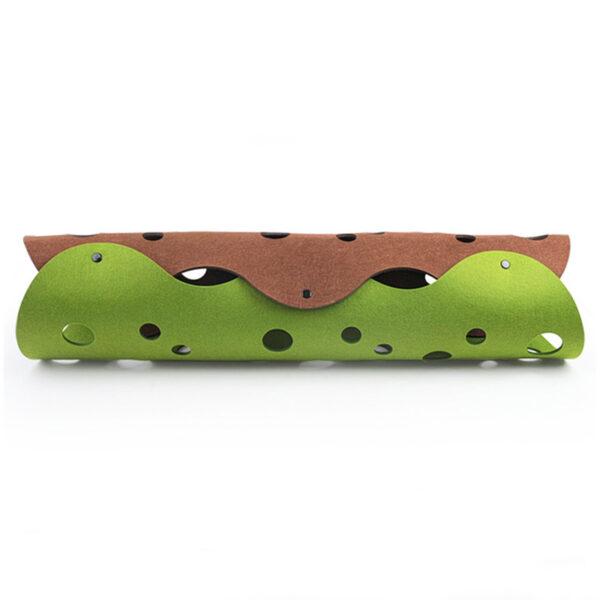 Cat Tunnel Cat Toy Felt Pom Splicing Deformable Kitten Nest Collapsible Tube House Tunnel Interactive Pet Toy Cat Accessories - Image 7