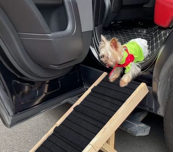 Wooden Adjustable Pet Dog Ladder Foldable Portable Non-slip Ramp - Image 6