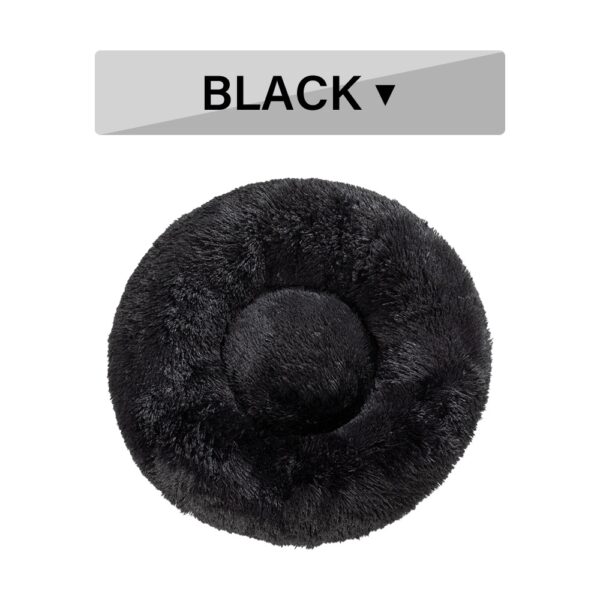 Fluffy Donut Dog Bed  Warm Soft Long Plush Pet Cushion Dog House Cat  Bed Washable Pet Sofa Mat Calming Samll Large Dog Beds - Image 5