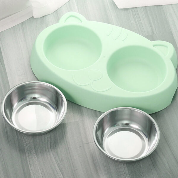 Dog Bowls Double Dog Water And Food Bowls Stainless Steel Bowls With Non-Slip Resin Station, Pet Feeder Bowls For Puppy Medium Dogs Cats - Image 7