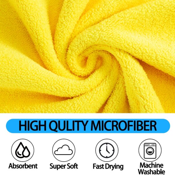 Dog Towels For Drying Dogs Drying Towel Dog Bath Towel, Quick-drying Pet Dog And Cat Towels Soft Fiber Towels Robe Super Absorbent Quick Drying Soft Microfiber Pet Towel For Dogs, Cats Yellow - Image 3