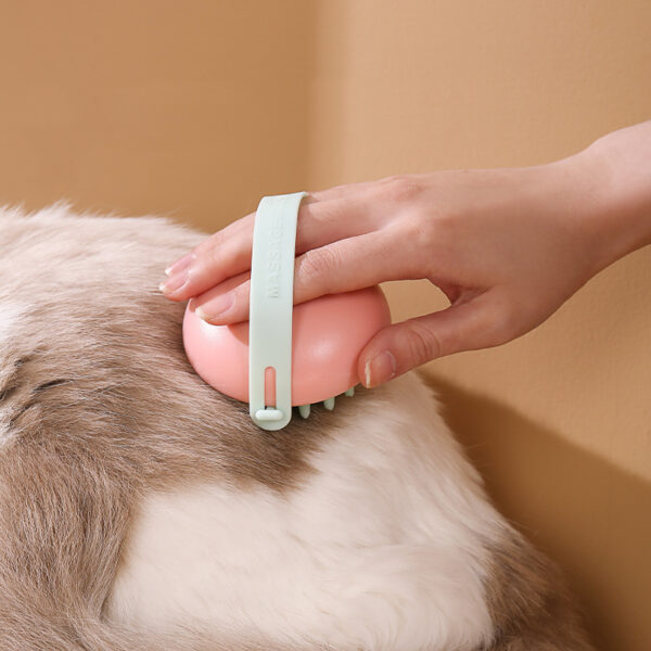 Pet Silicone Bath Massage Scrub Bath Brush For Cats And Dogs - Image 3