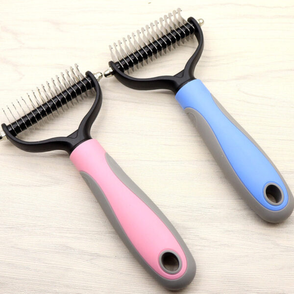 Pet Long-haired Dogknot Comb Double-sided Blade Dog - Image 7