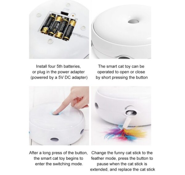 Electric cat toy smart funny cat stick donut automatic turntable - Image 6