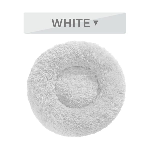 Fluffy Donut Dog Bed  Warm Soft Long Plush Pet Cushion Dog House Cat  Bed Washable Pet Sofa Mat Calming Samll Large Dog Beds - Image 4