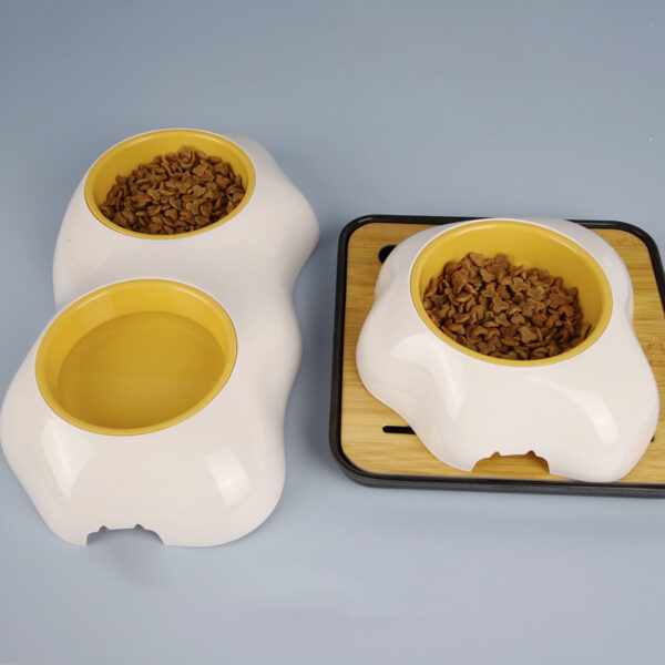 Egg-shaped Pet Bowl Drinking Water Single Bowl Double Bowl Dog Bowls Cute Pet Feeding Bowl Egg Yolk Shaped Food And Water Elevated Bowl Feeder - Image 6