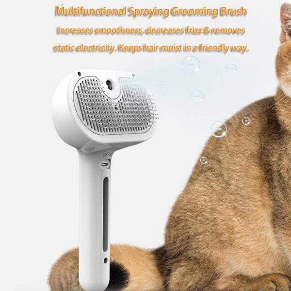 Pet Comb Self Cleaning Pets Hair Remover Brush For Dogs Grooming Tools Dematting Comb Built-in Mist Humidifier Pet Products - Image 10