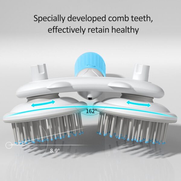 Pet Cat Brush Dog Slicker Brush Double-headed Negative Ion One-button Self Cleaning Dog Cat Hair Removal Pets Products - Image 7