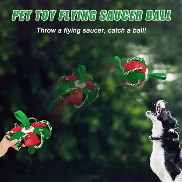Interactive Dog Football Soccer Ball With Tabs Inflated Training Toy Outdoor Border Collie Balls Pet Products - Image 2