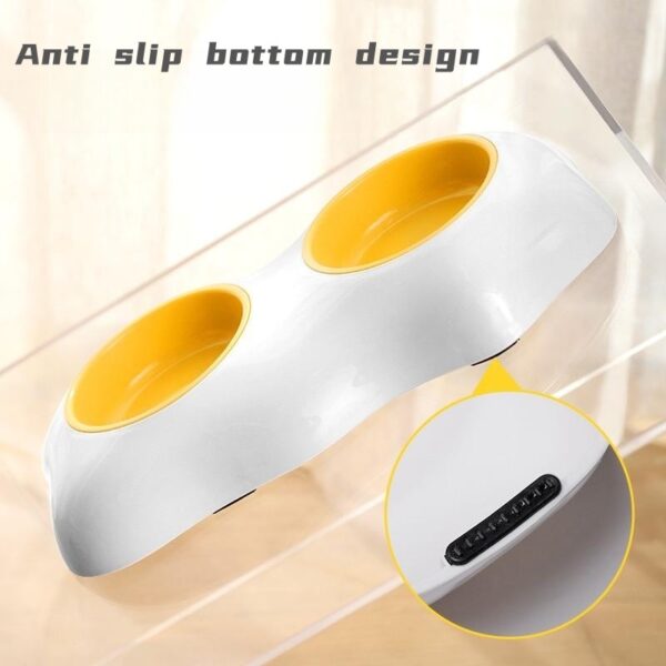 Egg-shaped Pet Bowl Drinking Water Single Bowl Double Bowl Dog Bowls Cute Pet Feeding Bowl Egg Yolk Shaped Food And Water Elevated Bowl Feeder - Image 4