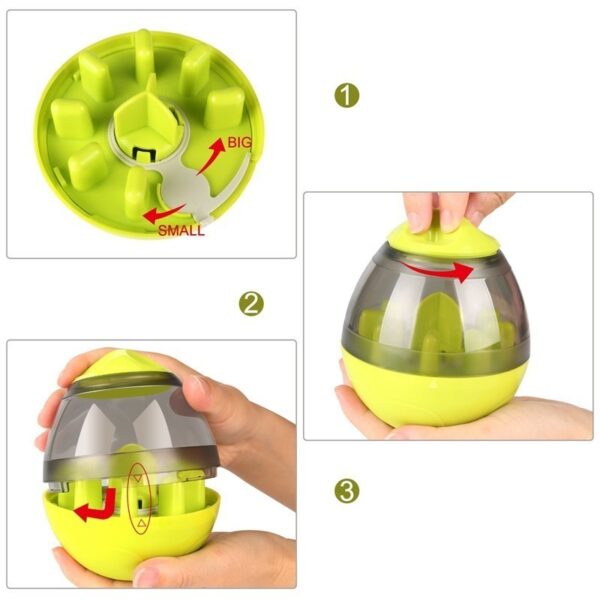 Dog Food Balls Tumbler Pet Puppy Feeder Dispenser Bowl Toy Leak Food Interactive Pet Tumbler Feeder Food Automatic Dispenser Bowl Interactive Balls - Image 5