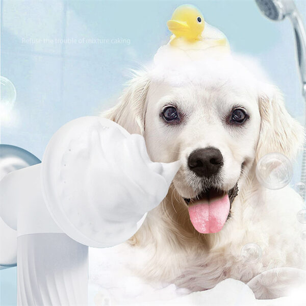 Automatic Foaming Dog Cat Bath Brush Dog Shampoo Brush With Soap Dispenser Electric Pet Grooming Massage Brush Pet Bath Brush Scrubber Comb For Dog Cat Pet Products - Image 4