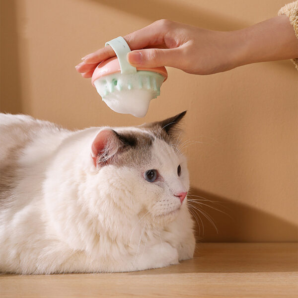 Pet Silicone Bath Massage Scrub Bath Brush For Cats And Dogs - Image 2