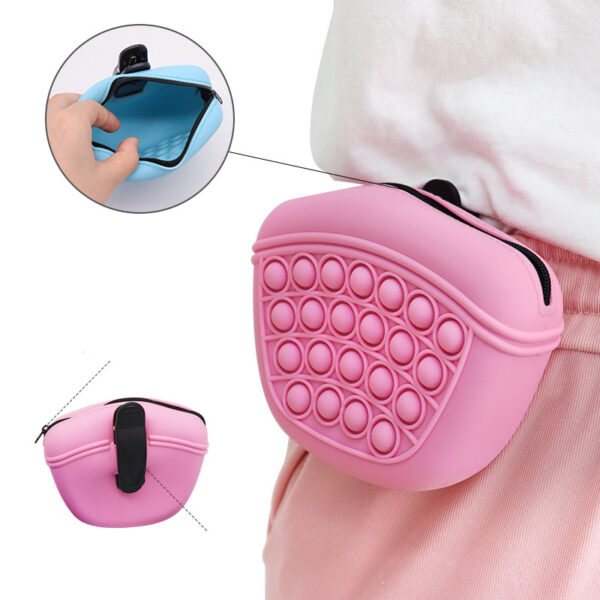 Bag Silicone Feed Dogs Treat Pouch Pet Training Bag Bundle Pocket Waist Pack Pet Portable Dog Training Waist Bag Treat Snack Bait Dogs Soft Washable Outdoor Feed Storage Pouch Food Reward Silica Bags - Image 2