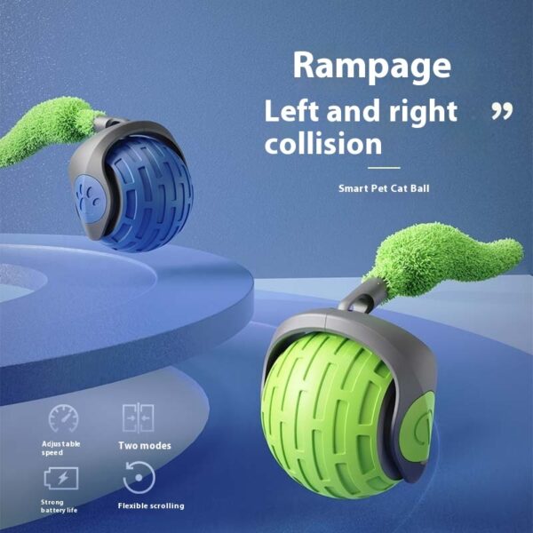 New Interactive Cat Toys Ball Auto Electric Rolling Ball Toys For Cat Kitty Pets Smart Automatic Teaser USB Rechargeable Cat Toy Pet Products - Image 5