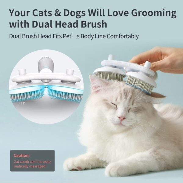 Pet Cat Brush Dog Slicker Brush Double-headed Negative Ion One-button Self Cleaning Dog Cat Hair Removal Pets Products - Image 5