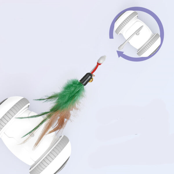 Interactive Cat Toy With Interchangeable Heads  Pet Feather Toys - Image 8