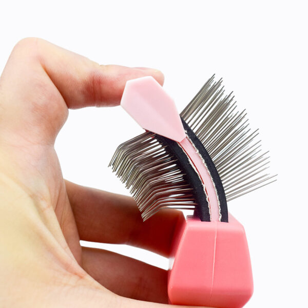 Pet Self Cleaning Hair Brush Cleaning Pets Supplies Cat Double Sided Soft Comb - Image 3