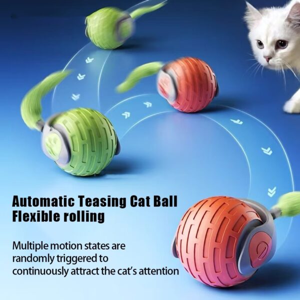 New Interactive Cat Toys Ball Auto Electric Rolling Ball Toys For Cat Kitty Pets Smart Automatic Teaser USB Rechargeable Cat Toy Pet Products - Image 2