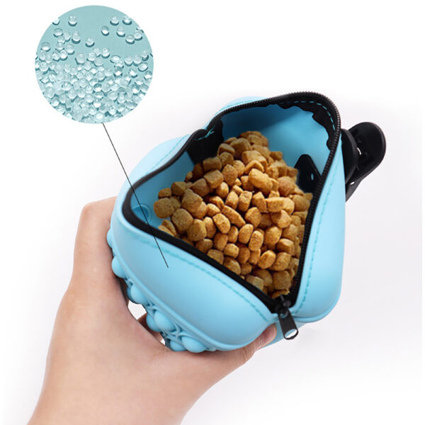 Bag Silicone Feed Dogs Treat Pouch Pet Training Bag Bundle Pocket Waist Pack Pet Portable Dog Training Waist Bag Treat Snack Bait Dogs Soft Washable Outdoor Feed Storage Pouch Food Reward Silica Bags - Image 4