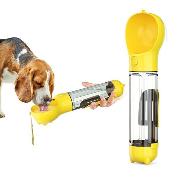 300 500ml Portable Multifunction Dog Water Bottle Food Feeder For Big Dogs 3 In 1 Poop Dispenser Puppy Pet Travel Drinking Bowls - Image 9
