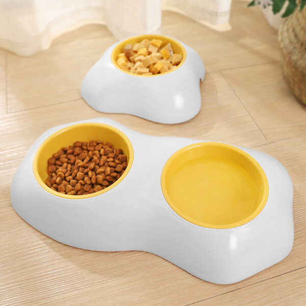 Egg-shaped Pet Bowl Drinking Water Single Bowl Double Bowl Dog Bowls Cute Pet Feeding Bowl Egg Yolk Shaped Food And Water Elevated Bowl Feeder - Image 2