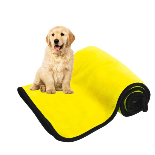 Dog Towels For Drying Dogs Drying Towel Dog Bath Towel, Quick-drying Pet Dog And Cat Towels Soft Fiber Towels Robe Super Absorbent Quick Drying Soft Microfiber Pet Towel For Dogs, Cats Yellow - Image 7