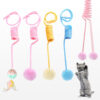 Cat Toy Self-Hi Sucker Spring Rabbit Hair Ball Interactive Play Pet Supplies Interactive Toys - Image 2