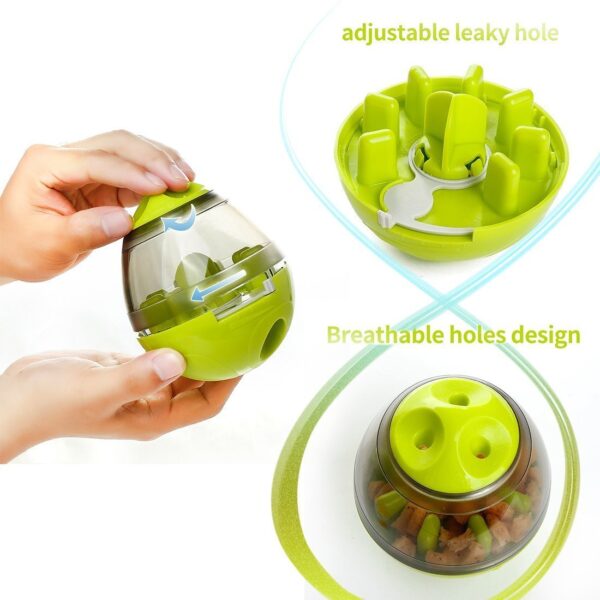 Dog Food Balls Tumbler Pet Puppy Feeder Dispenser Bowl Toy Leak Food Interactive Pet Tumbler Feeder Food Automatic Dispenser Bowl Interactive Balls - Image 6