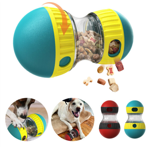 Food Dispensing Dog Toy Tumbler Leaky Food Ball Puzzle Toys Interactive Slowly Feeding Protect Stomach Increase Intelligence Pets Toy Pet Products - Image 4