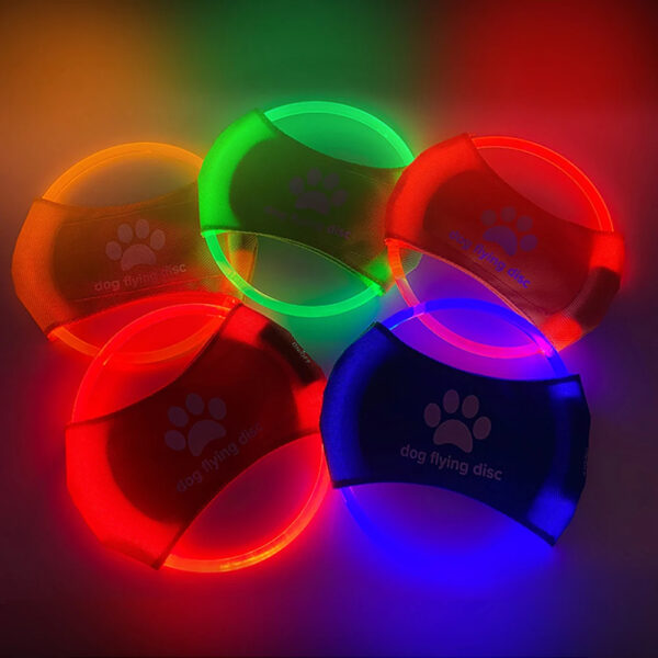 Dog Flying Discs Light Glowing LED LuminousTrainning Interactive Toys Game Flying Discs Dog Toy Pet Dog Accessories Pet Products - Image 4