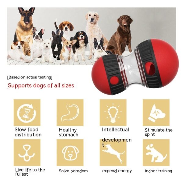 Food Dispensing Dog Toy Tumbler Leaky Food Ball Puzzle Toys Interactive Slowly Feeding Protect Stomach Increase Intelligence Pets Toy Pet Products - Image 8