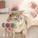 2 In 1 Self Cleaning Dog Brush Comb With Spray Pets Grooming Hair Remover Combs Brush Floating Hair Pet Grooming Brush Pet Products
