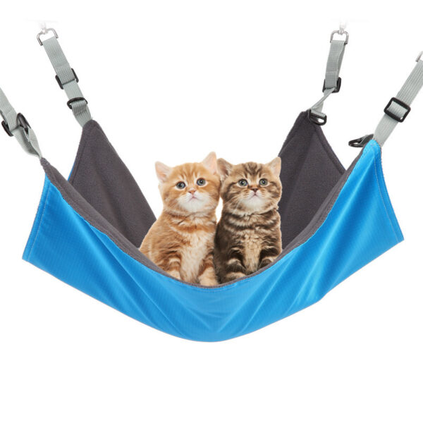 Small Cat And Dog Hanging Hammocks Can Be Used The Four Seasons With Plush And Waterproof Nylon Layer For Hanging Pet Supplies Pet Products - Image 4