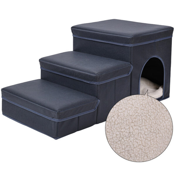 Cat Kennel Cage Multifunctional Dog Stairs Upper Bed Sofa Puppy Climbing Pet Supplies - Image 6