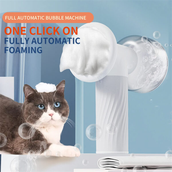 Automatic Foaming Dog Cat Bath Brush Dog Shampoo Brush With Soap Dispenser Electric Pet Grooming Massage Brush Pet Bath Brush Scrubber Comb For Dog Cat Pet Products - Image 3