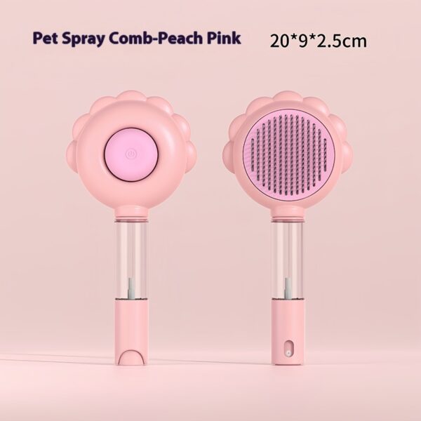 2 In 1 Self Cleaning Dog Brush Comb With Spray Pets Grooming Hair Remover Combs Brush Floating Hair Pet Grooming Brush Pet Products - Image 9