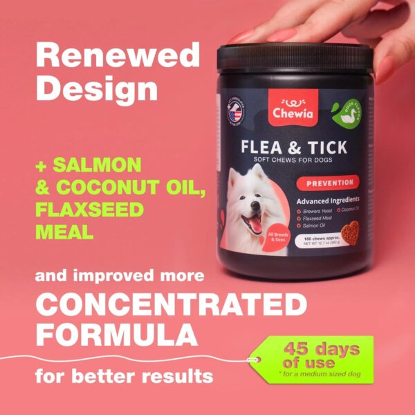 Chewier Dog Flea And Tick Treatment Chews FleaTick Prevention For Dogs Chewables Natural Dog Flea & Tick Control Soft Treats Immune Support Supplement - Image 5