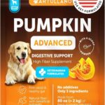 Artullano Pumpkin Powder For Dogs Digestive Support 8 OZ Fiber Supplement For Constipation For Gut Balance Healthy Skin Digestion Glands Firm Stool Poop Anti Diarrhea Gas Relief